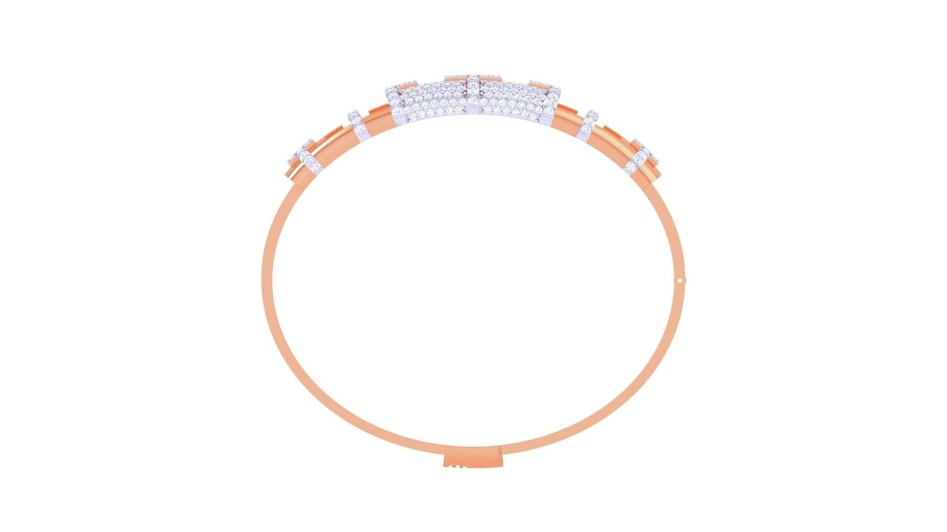 Solid Diamond Women Bracelets 3dm renders  3D print model_11