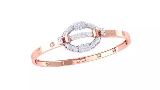 Screw Head Solid Diamond Women Bracelets 3dm renders  3D print model