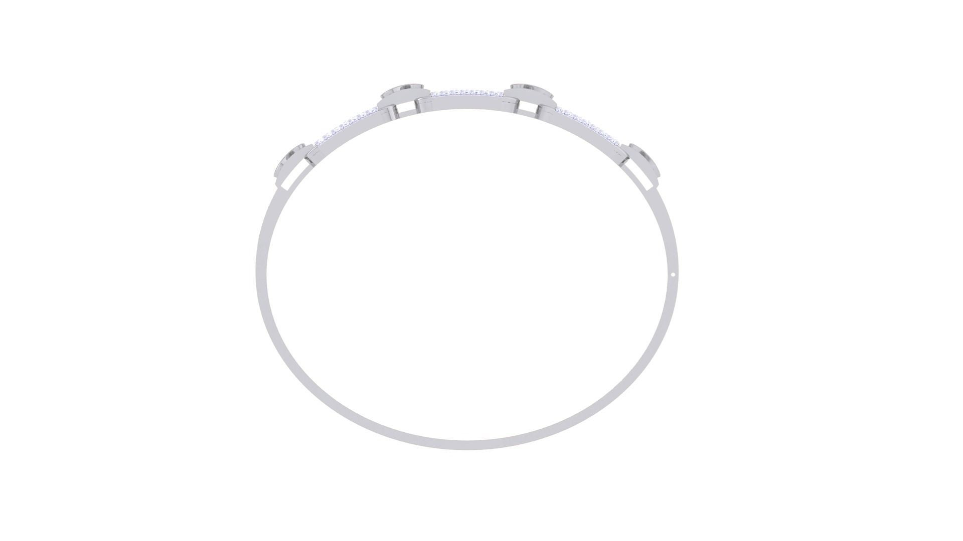 Solid Diamond Women Bracelets 3dm renders  3D print model_9