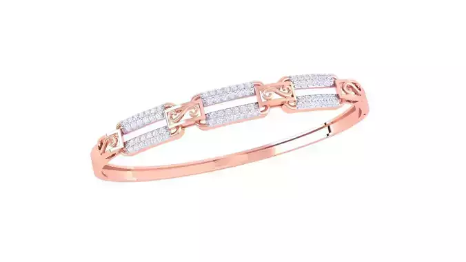 Solid Diamond Women Bracelets 3dm renders  3D print model