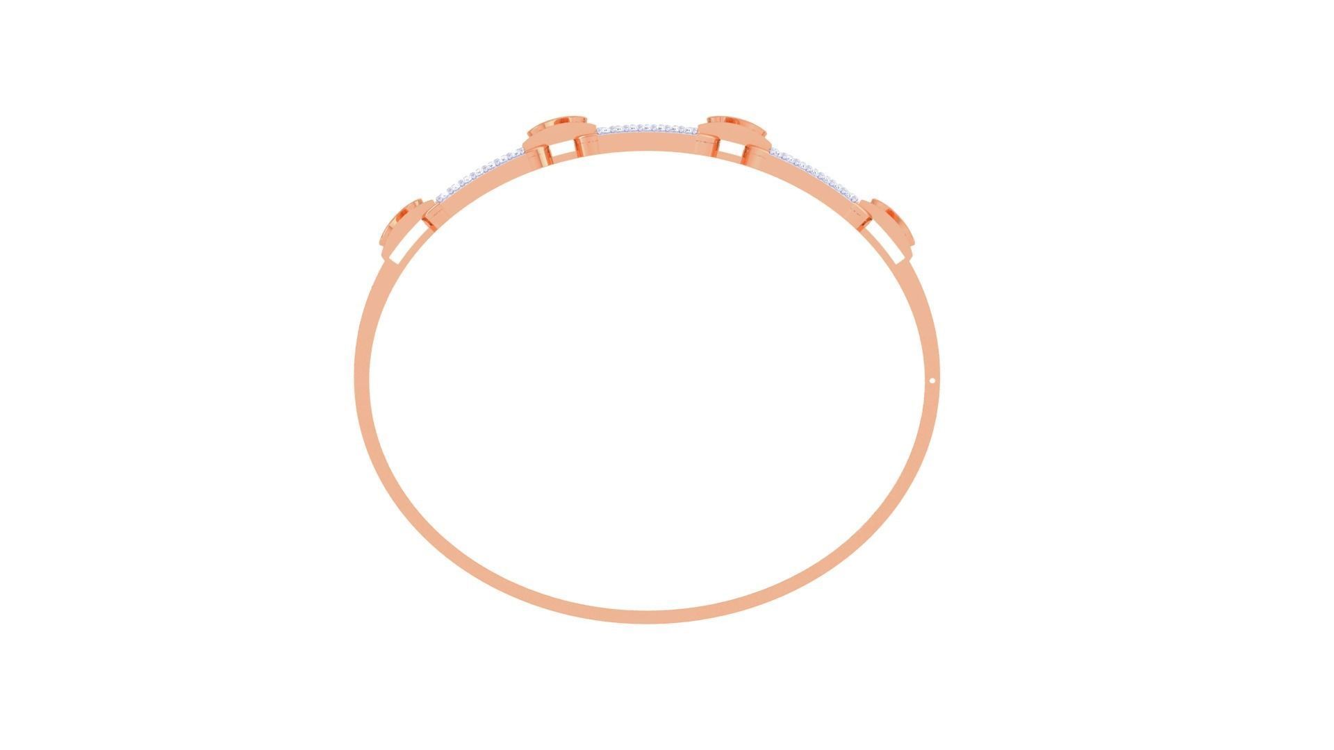 Solid Diamond Women Bracelets 3dm renders  3D print model_11