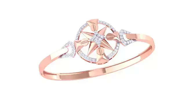 Star Screw Head Solid Diamond Women Bracelets 3dm renders 