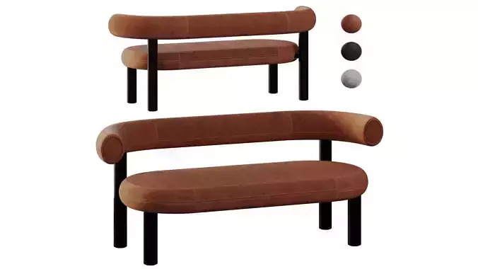 Sofa Tom Dixon 2 Seat Wool Fat