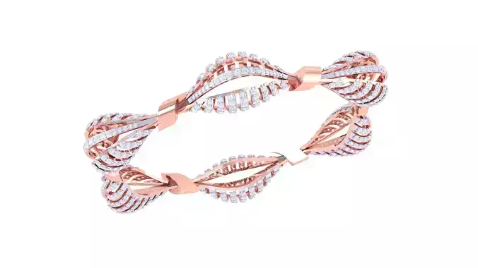 Solid Diamond Women Bracelets 3dm renders  3D print model