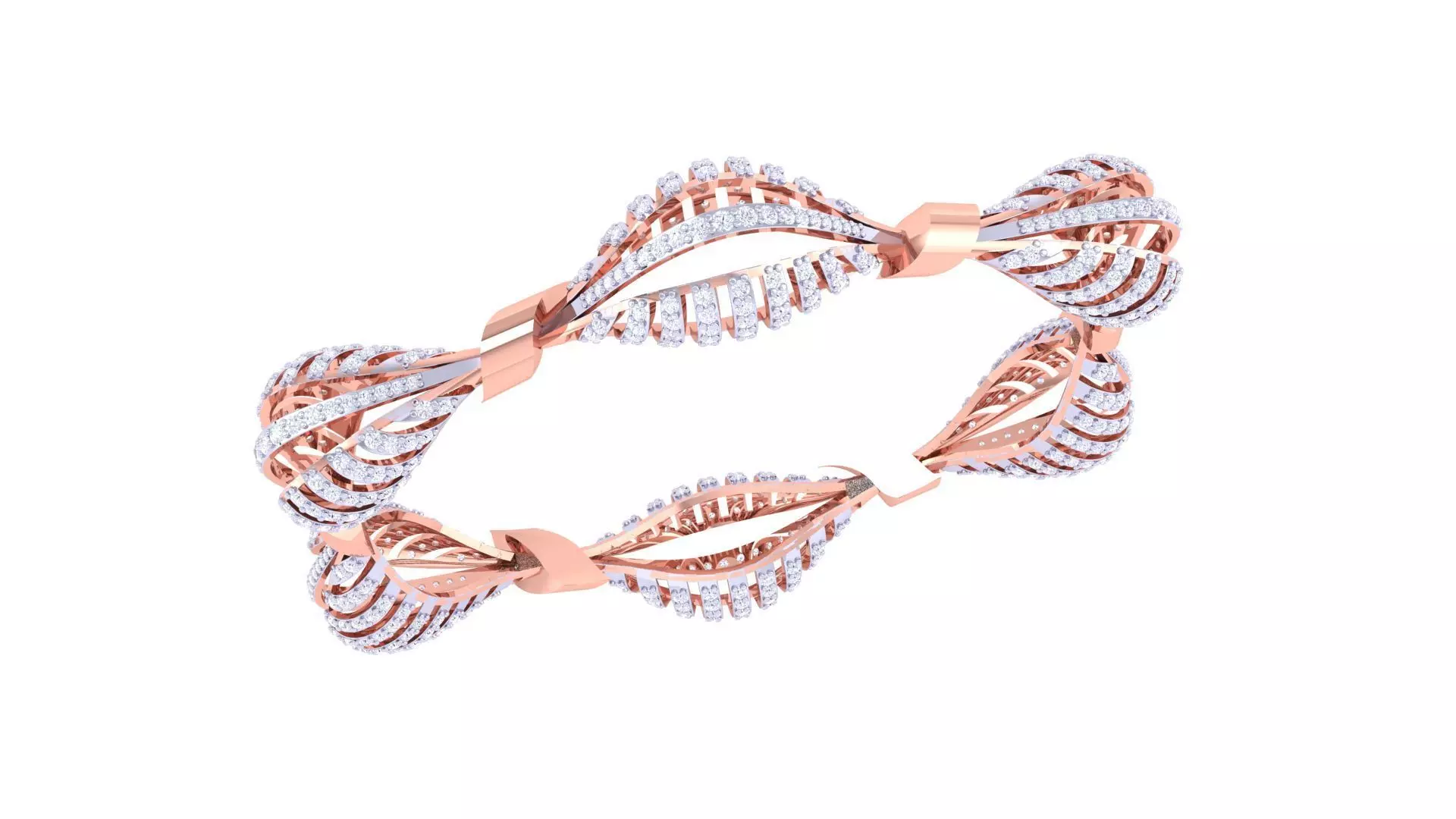 Solid Diamond Women Bracelets 3dm renders  3D print model_0