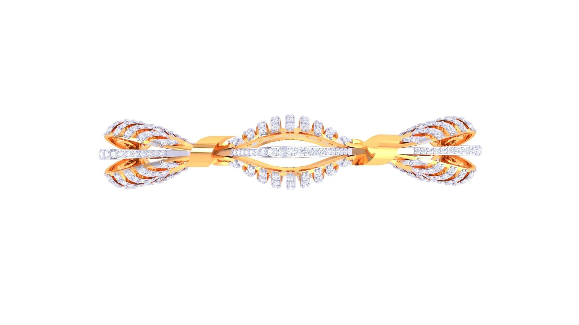 Solid Diamond Women Bracelets 3dm renders  3D print model_7