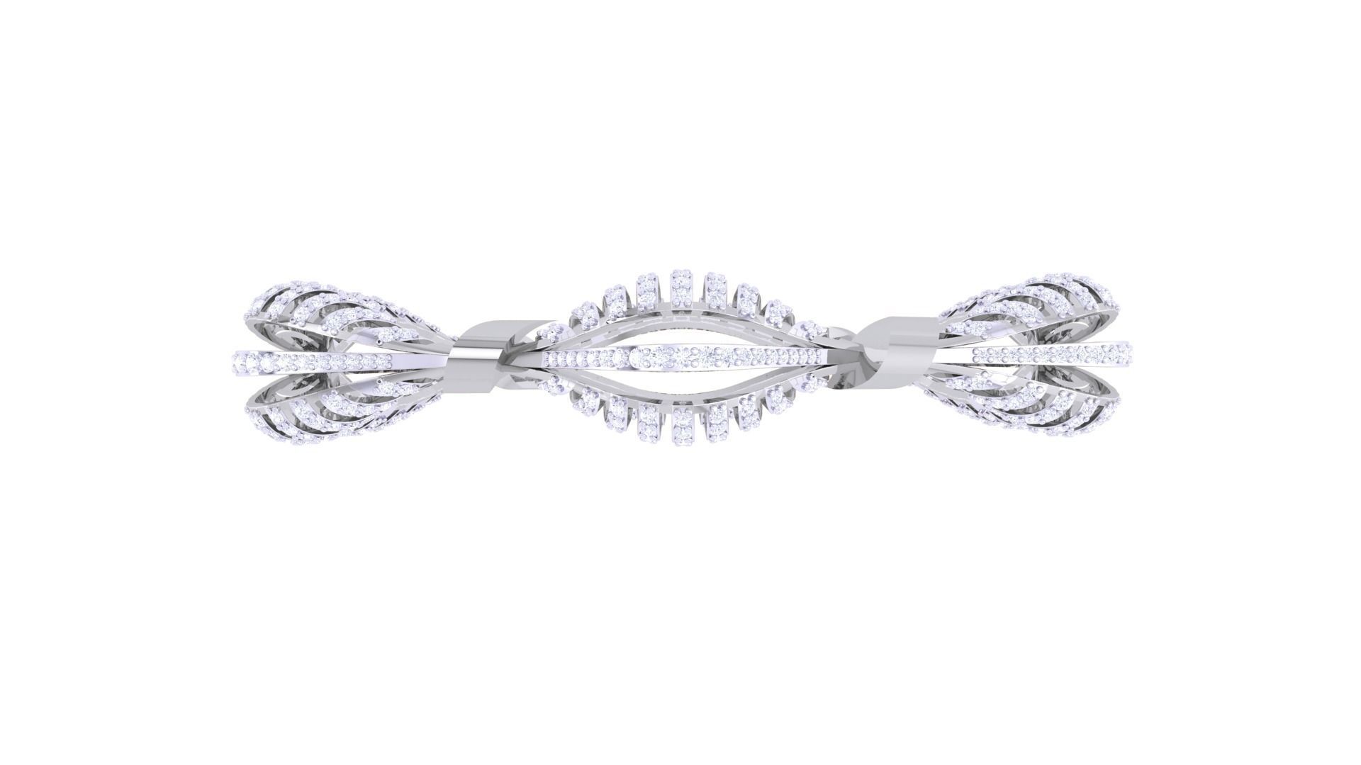 Solid Diamond Women Bracelets 3dm renders  3D print model_6