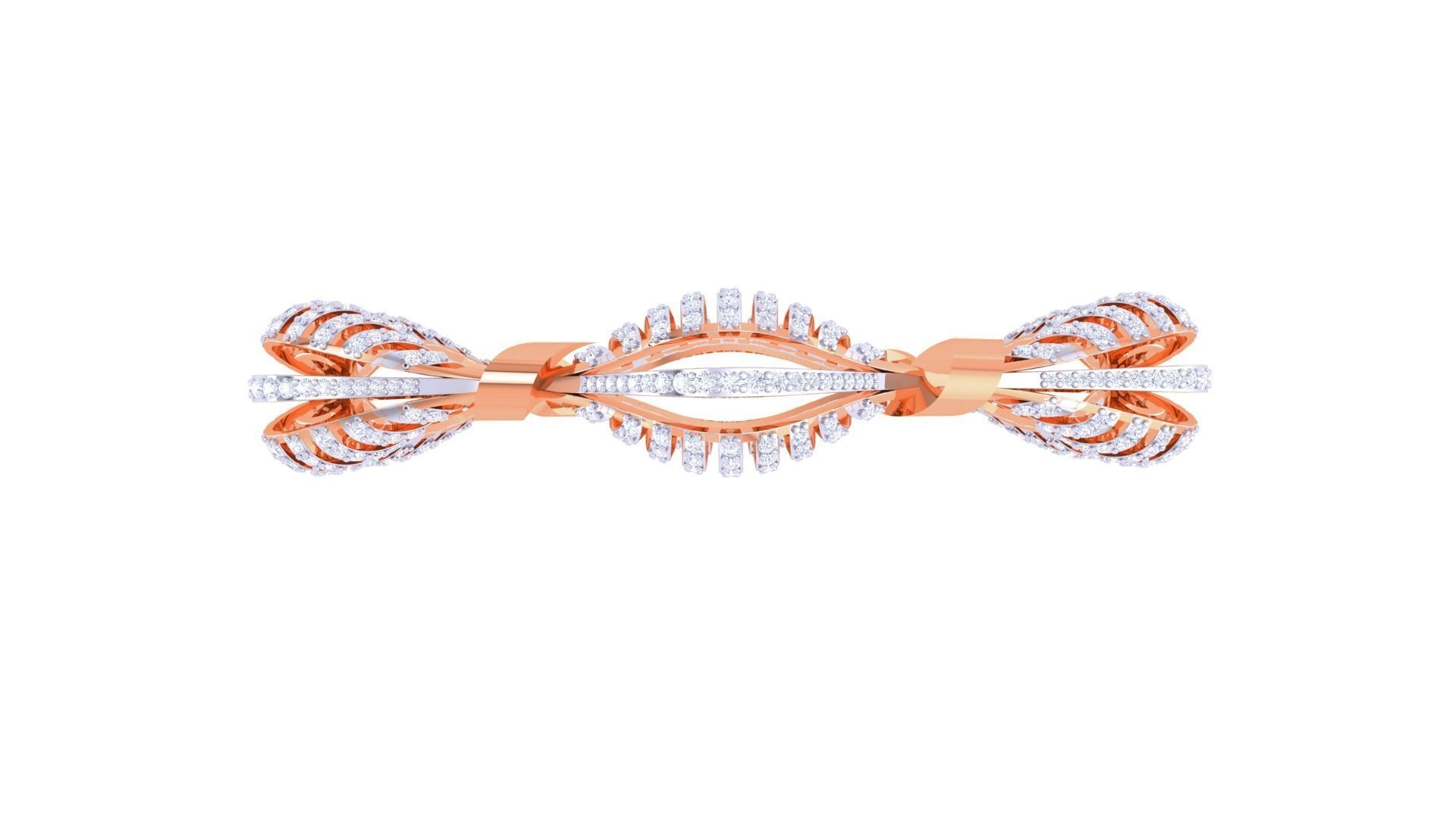 Solid Diamond Women Bracelets 3dm renders  3D print model_8