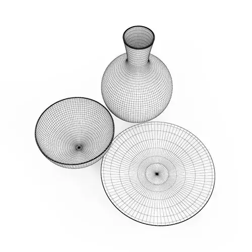 Vase and Bowls Set