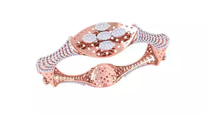 Solid Diamond Women Bracelets 3dm renders  3D print model
