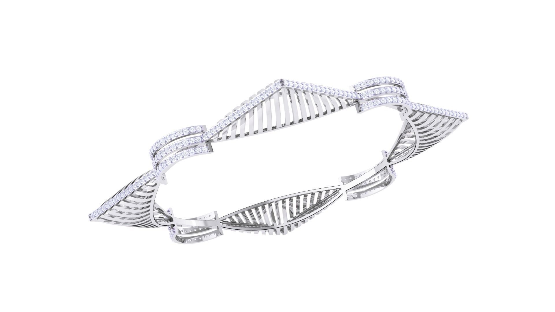 Ultra Vision Wire Mesh Square Solid Diamond Women Bracelets 3dm 3D print model_1