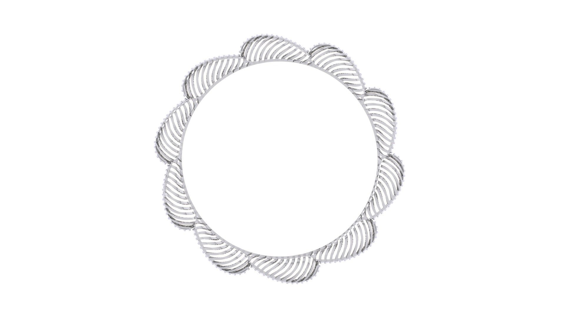 Ultra Vision Wire Mesh Solid Diamond Women Bracelets 3dm  3D print model_10