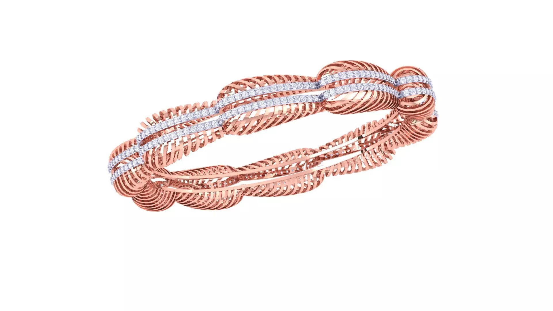 Ultra Vision Wire Mesh Solid Diamond Women Bracelets 3dm  3D print model_0