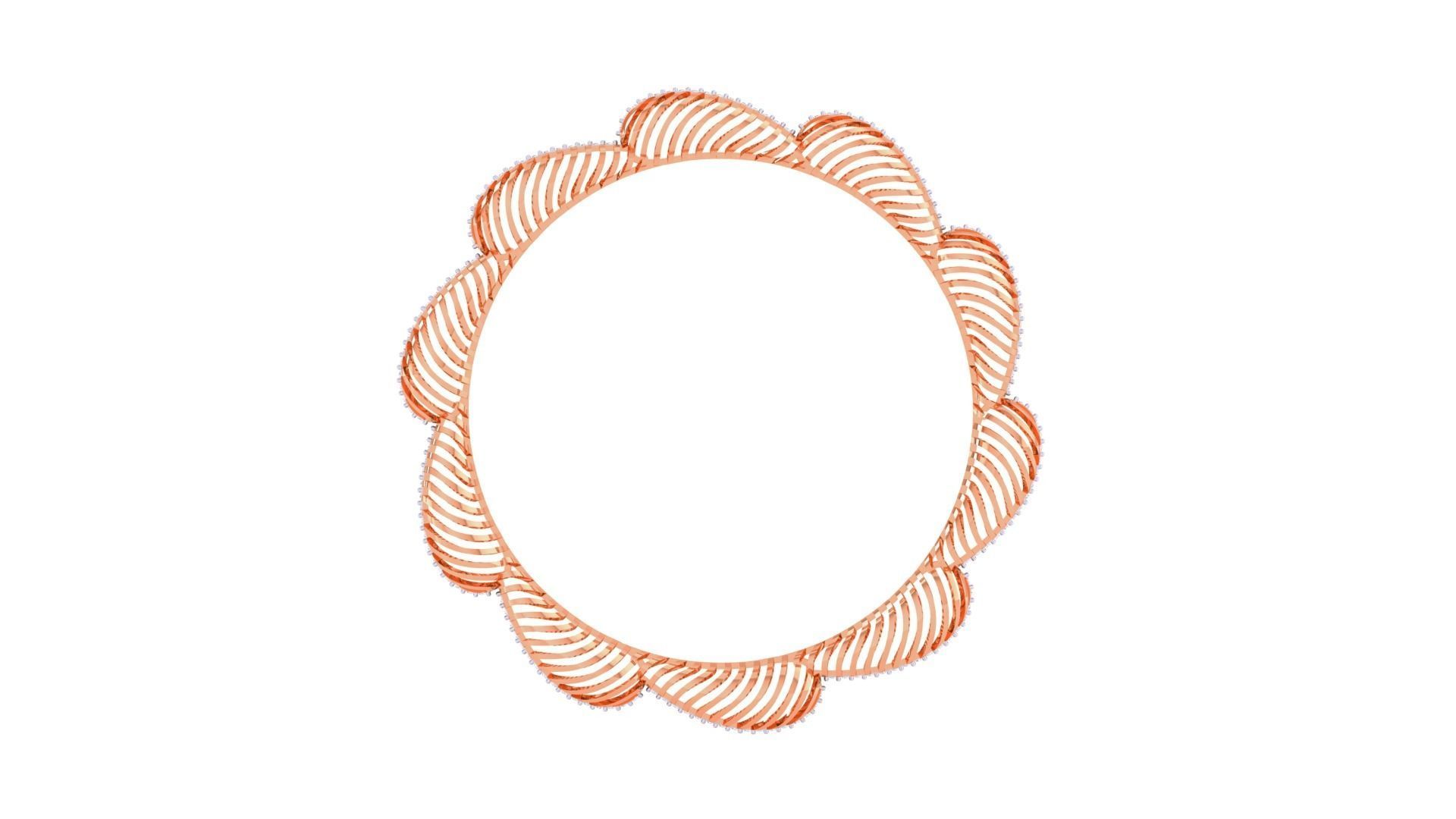 Ultra Vision Wire Mesh Solid Diamond Women Bracelets 3dm  3D print model_11