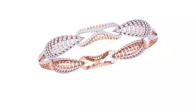 Solid Diamond Women Bracelets 3dm renders  3D print model