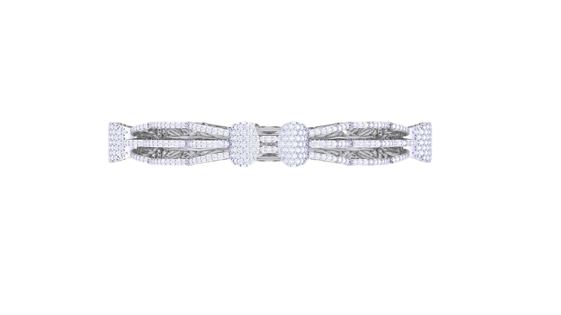 Ultra Vision Wire Mesh Solid Diamond Women Bracelets 3dm  3D print model_7