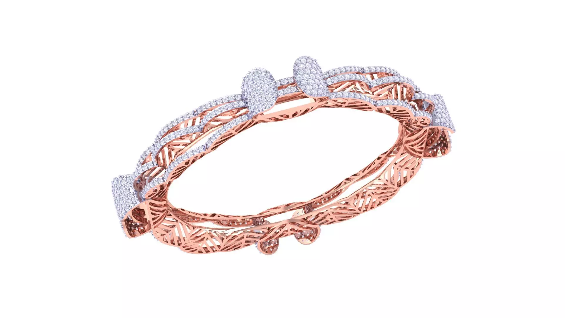 Ultra Vision Wire Mesh Solid Diamond Women Bracelets 3dm  3D print model_0