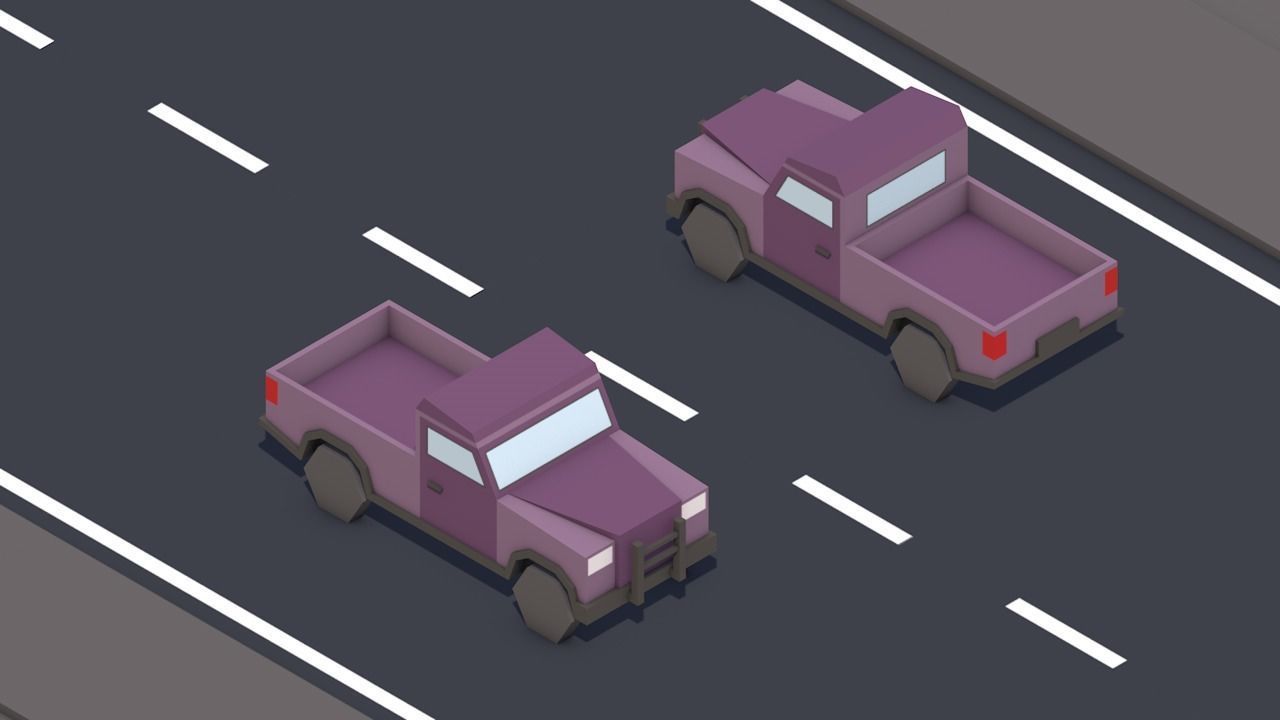 Free Big Low Poly Simple Urban City 3D Asset Pack Free low-poly 3D model_36