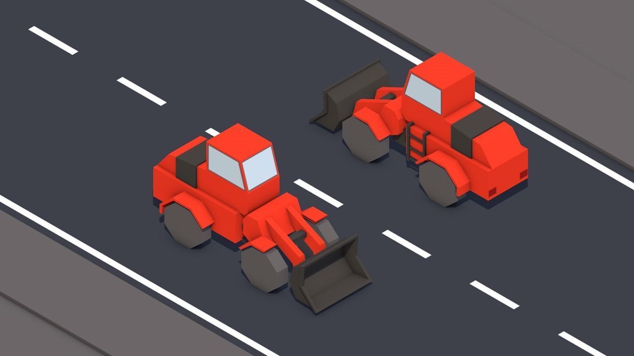 Free Big Low Poly Simple Urban City 3D Asset Pack Free low-poly 3D model_21