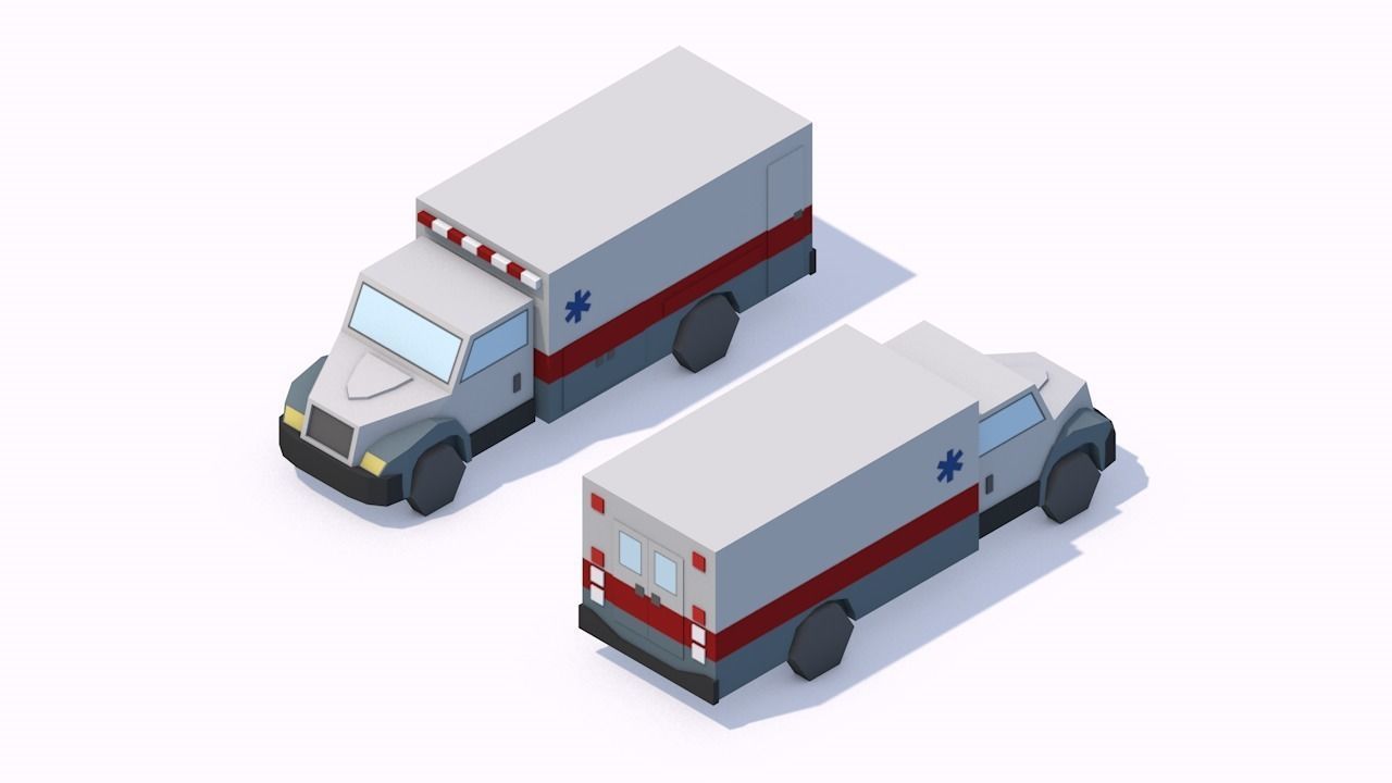 Free Big Low Poly Simple Urban City 3D Asset Pack Free low-poly 3D model_16