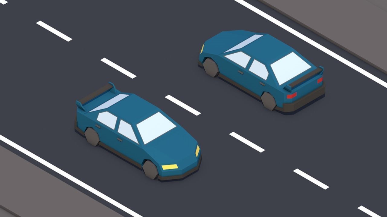 Free Big Low Poly Simple Urban City 3D Asset Pack Free low-poly 3D model_27