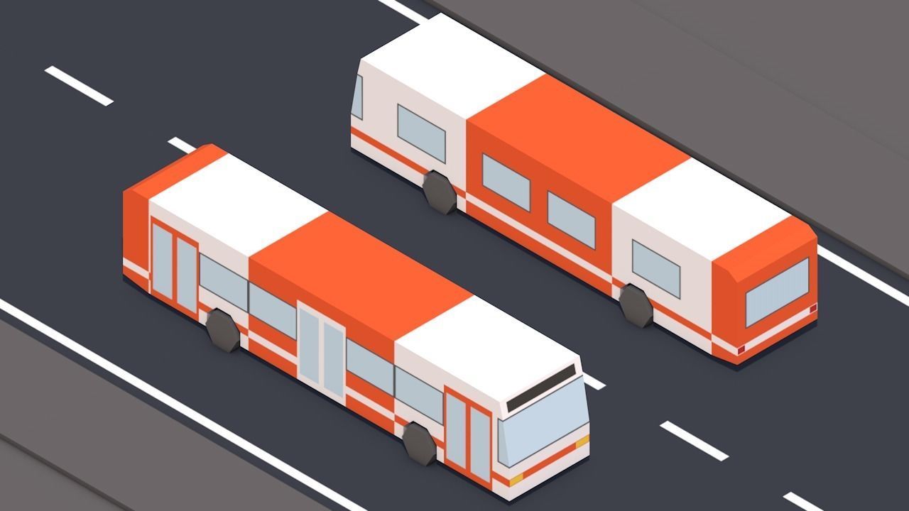 Free Big Low Poly Simple Urban City 3D Asset Pack Free low-poly 3D model_20