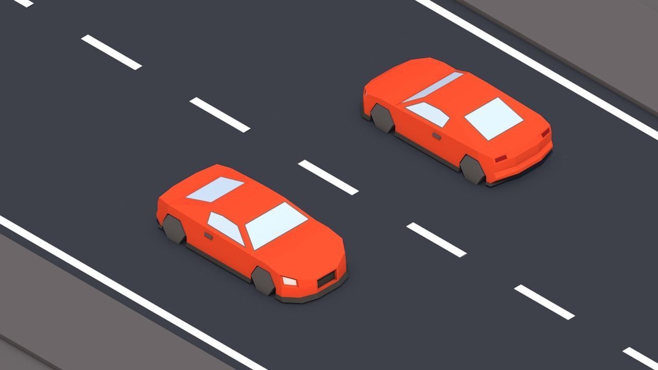 Free Big Low Poly Simple Urban City 3D Asset Pack Free low-poly 3D model_18