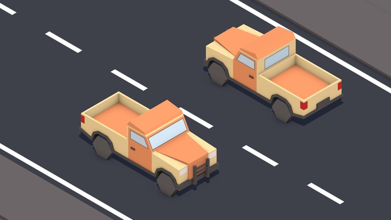 Free Big Low Poly Simple Urban City 3D Asset Pack Free low-poly 3D model_31