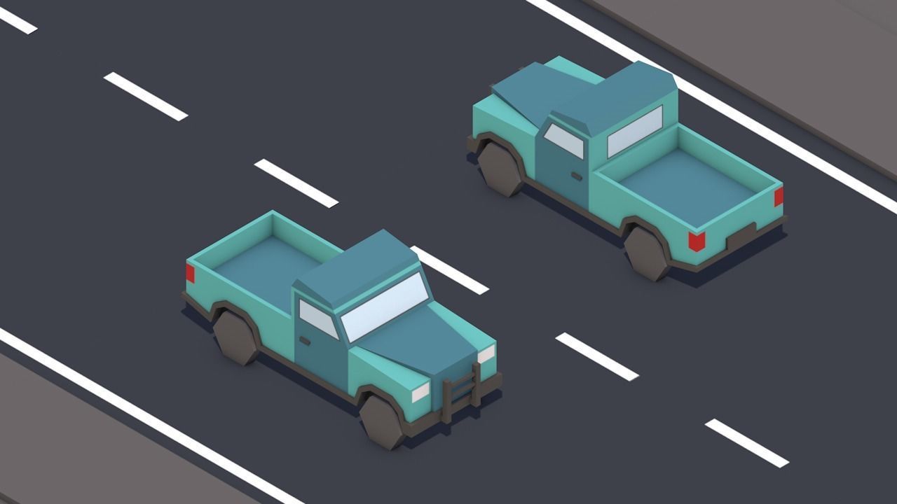 Free Big Low Poly Simple Urban City 3D Asset Pack Free low-poly 3D model_37