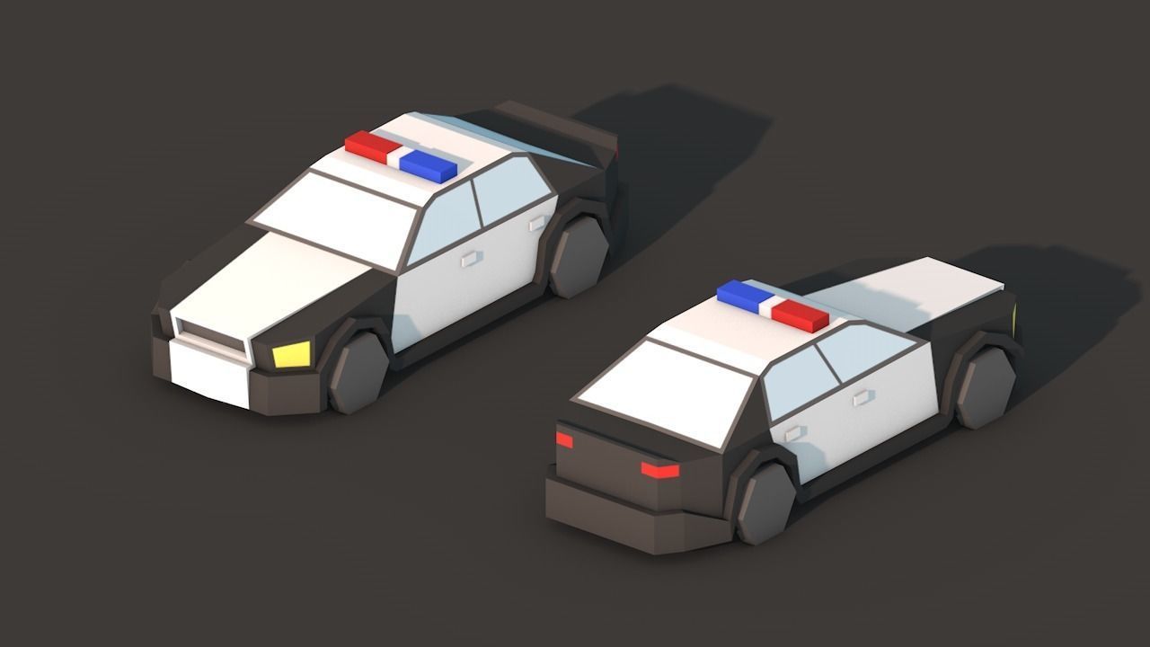 Free Big Low Poly Simple Urban City 3D Asset Pack Free low-poly 3D model_28