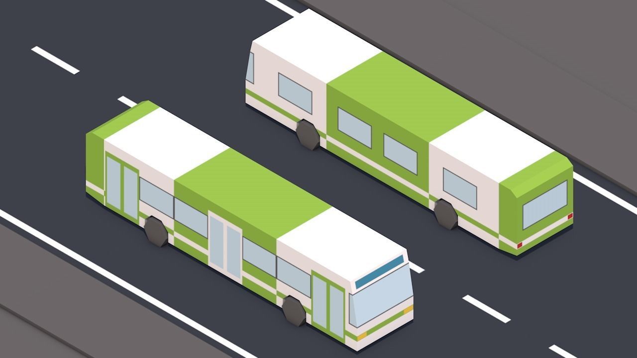 Free Big Low Poly Simple Urban City 3D Asset Pack Free low-poly 3D model_25