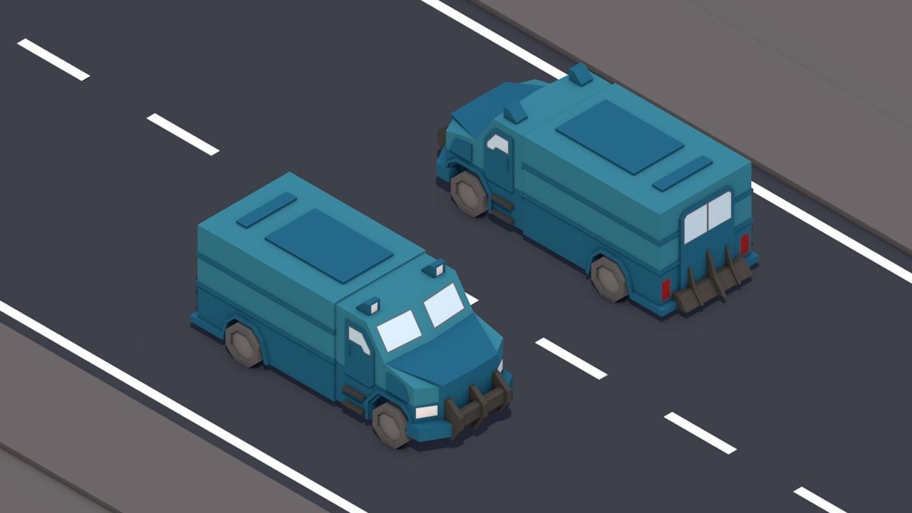 Free Big Low Poly Simple Urban City 3D Asset Pack Free low-poly 3D model_12