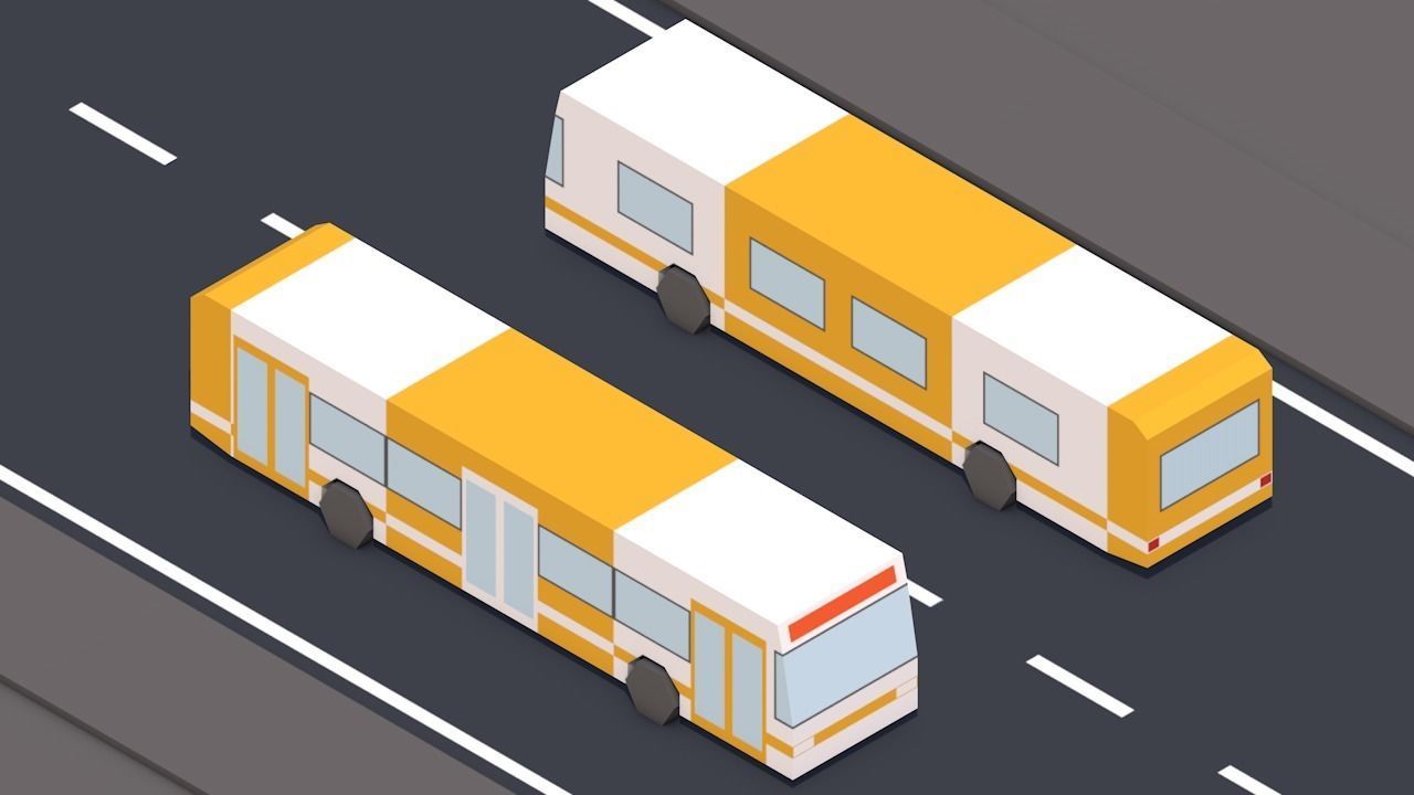 Free Big Low Poly Simple Urban City 3D Asset Pack Free low-poly 3D model_23