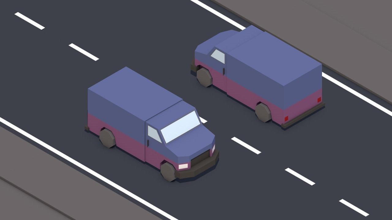 Free Big Low Poly Simple Urban City 3D Asset Pack Free low-poly 3D model_39