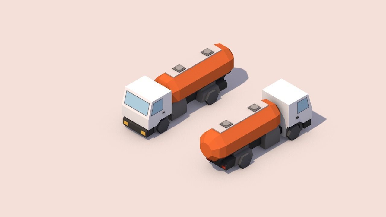 Free Big Low Poly Simple Urban City 3D Asset Pack Free low-poly 3D model_33