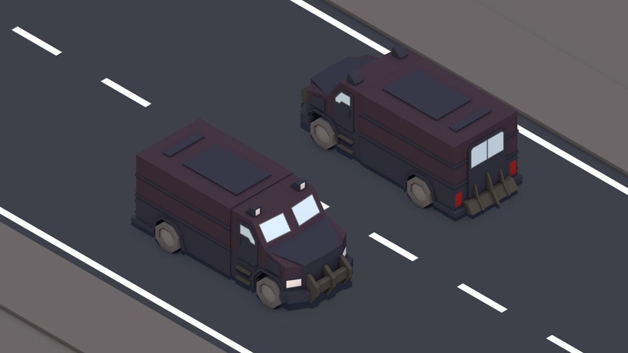 Free Big Low Poly Simple Urban City 3D Asset Pack Free low-poly 3D model_13