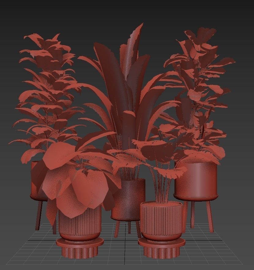 Plant set 03 3D model_13