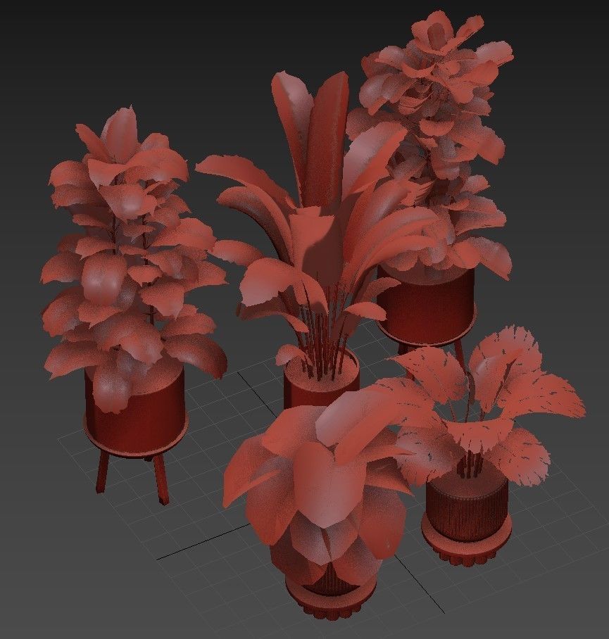 Plant set 03 3D model_12