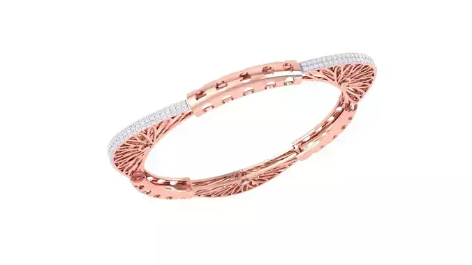 Ultra Vision Mesh Triangular Solid Diamond Women Bracelets 3dm 3D print model