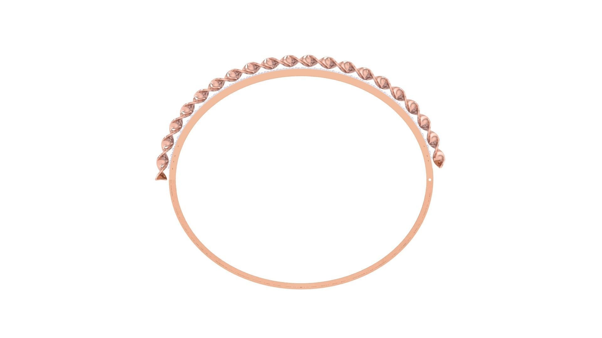 Solid Diamond Women Bracelets 3dm renders  3D print model_11