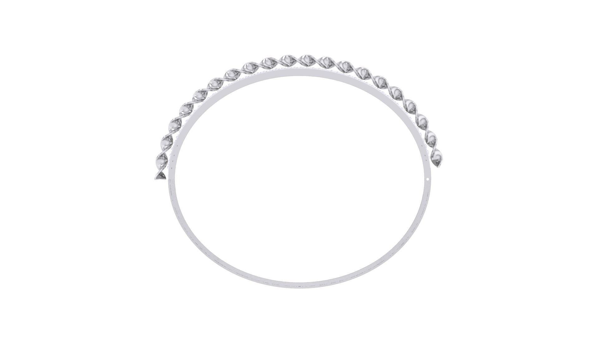 Solid Diamond Women Bracelets 3dm renders  3D print model_10