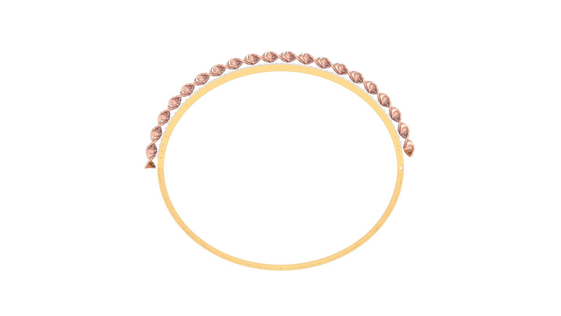 Solid Diamond Women Bracelets 3dm renders  3D print model_9