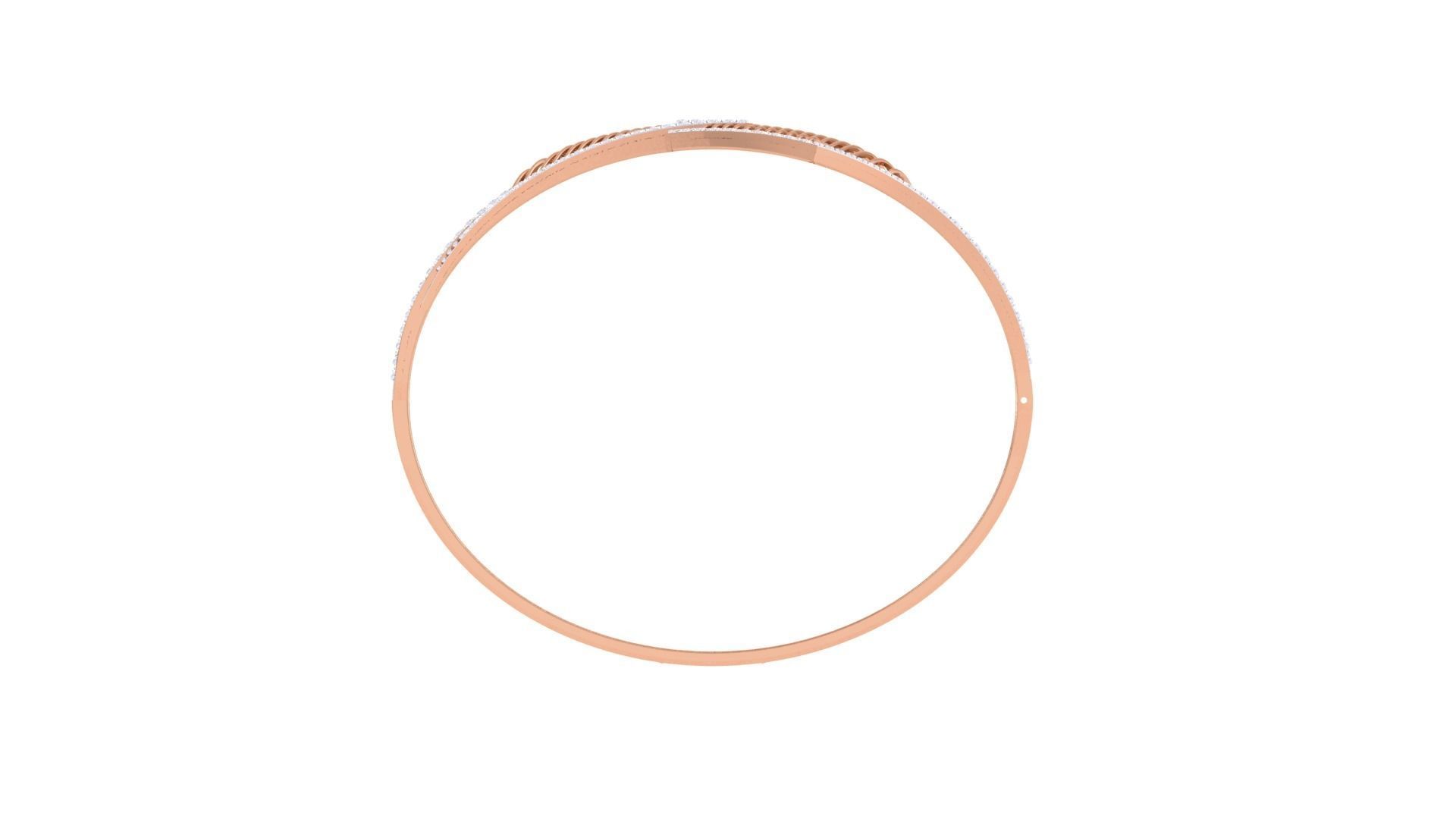 Mesh Wire Women Light wt Diamond Bracelet 3dm renders 3D print model_11