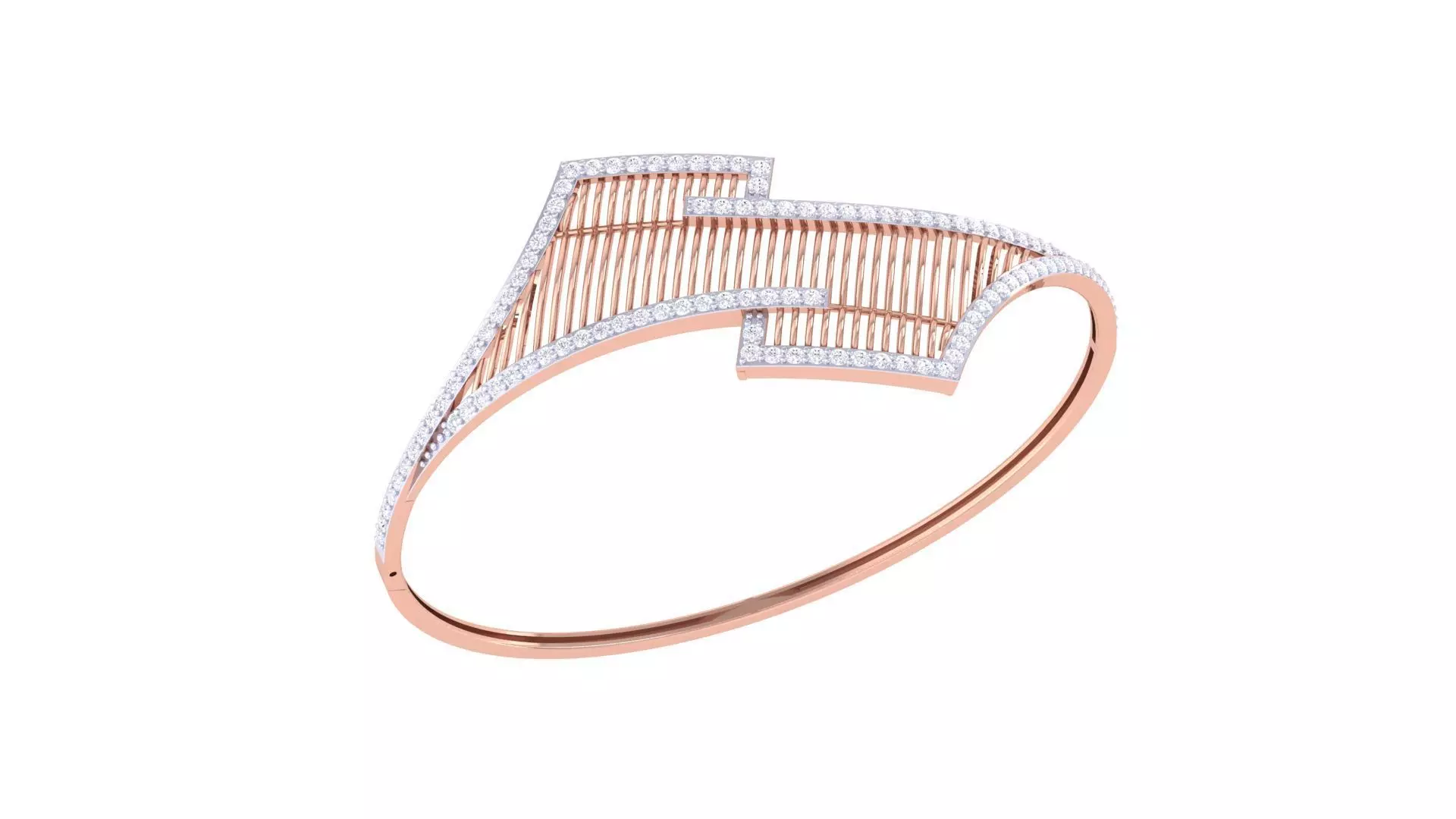 Mesh Wire Women Light wt Diamond Bracelet 3dm renders 3D print model_0