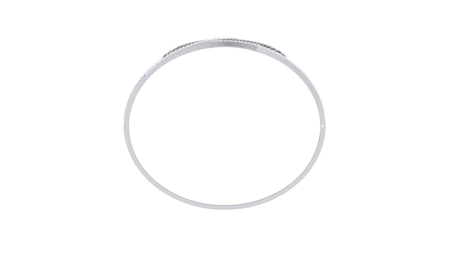 Mesh Wire Women Light wt Diamond Bracelet 3dm renders 3D print model_10