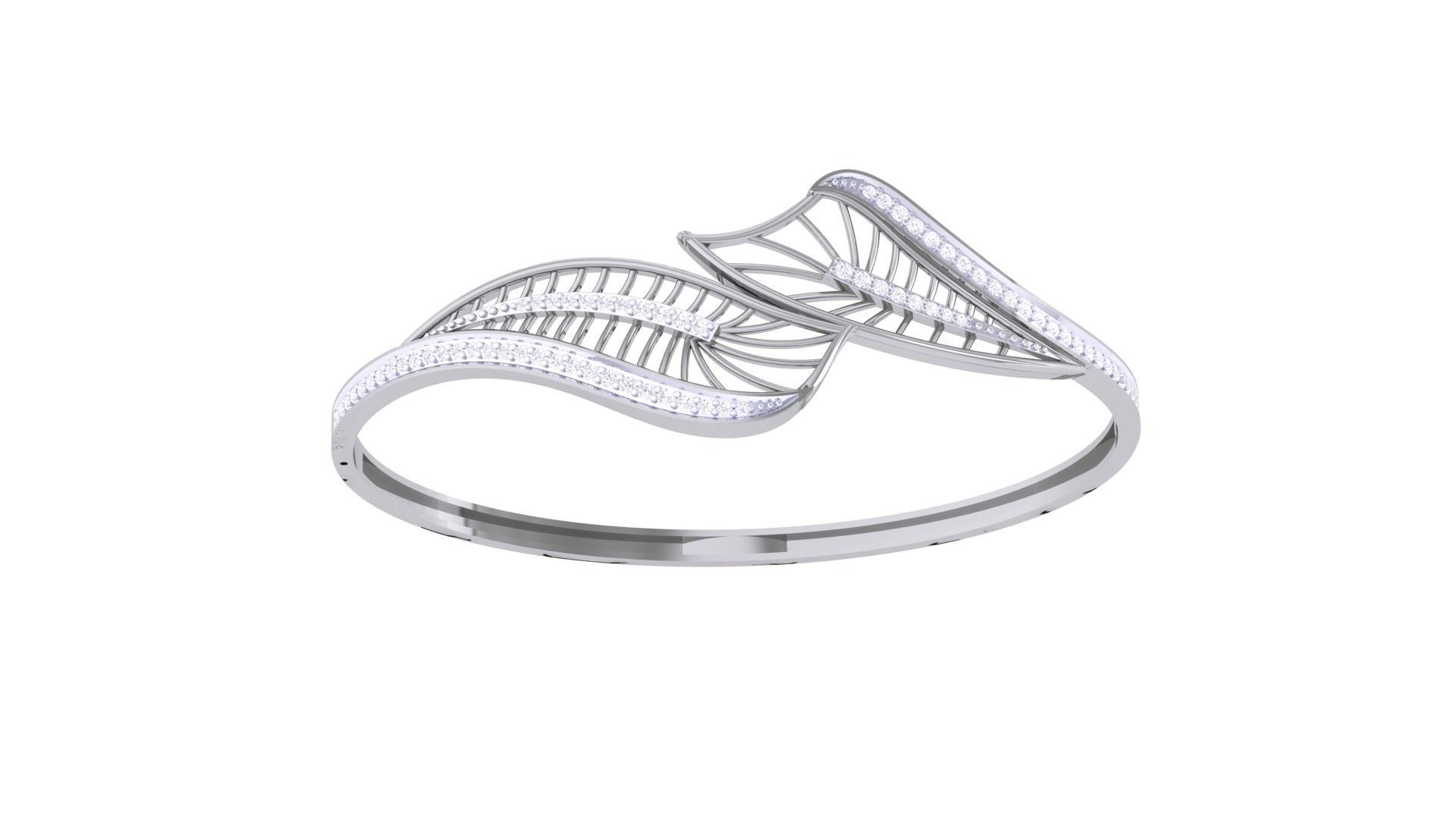 Ultra Vision Mesh Wire Women Light wt Diamond Bracelet 3dm  3D print model_6