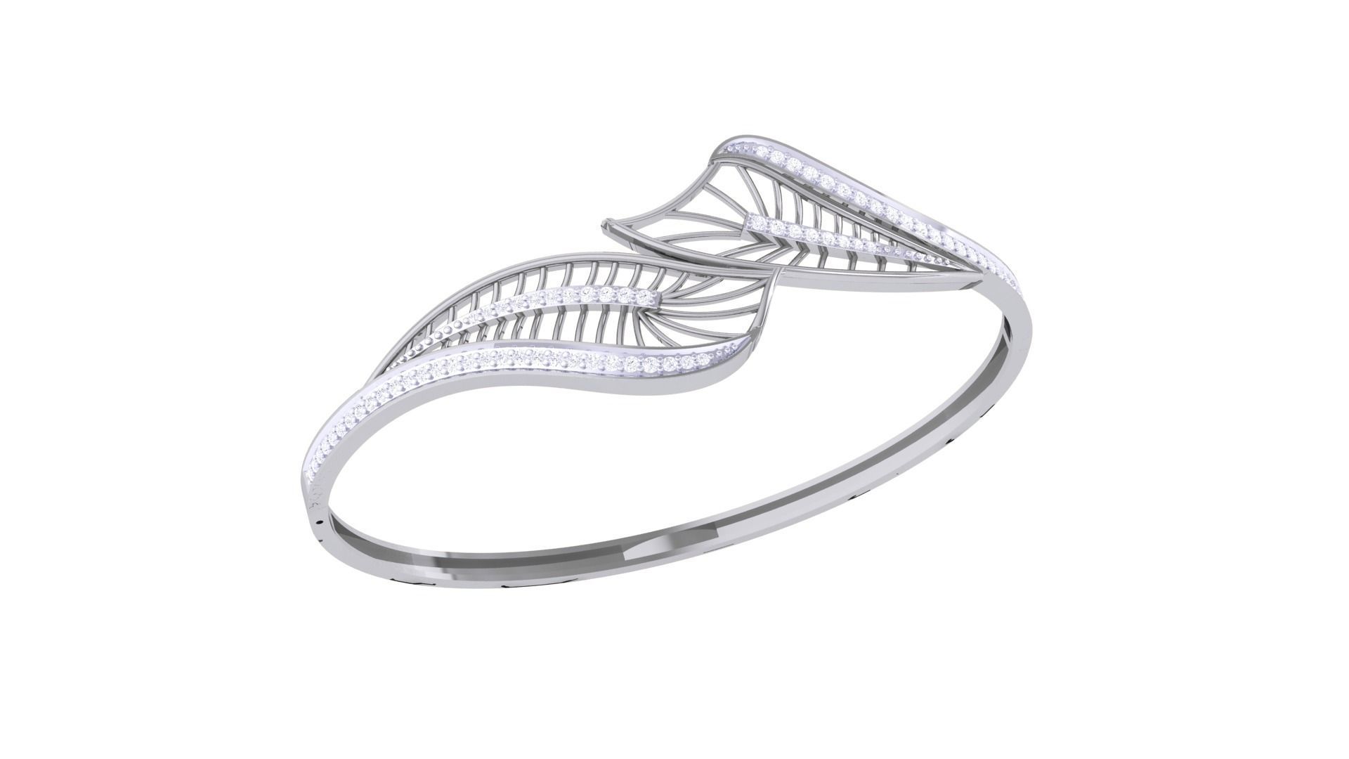 Ultra Vision Mesh Wire Women Light wt Diamond Bracelet 3dm  3D print model_4