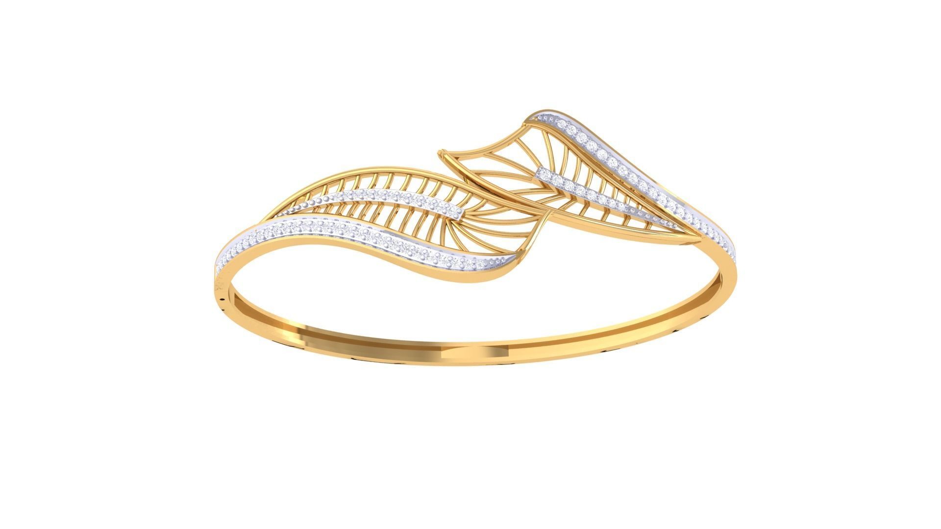 Ultra Vision Mesh Wire Women Light wt Diamond Bracelet 3dm  3D print model_7