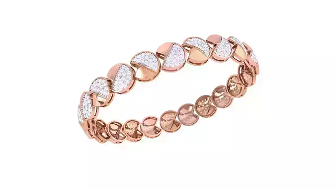 Solid Diamond Women Bracelets 3dm renders  3D print model