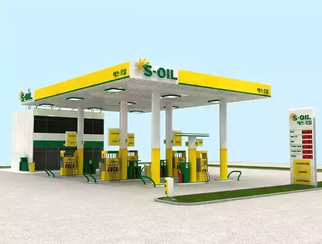 S-Oil Korean Gasoline Station High Detail